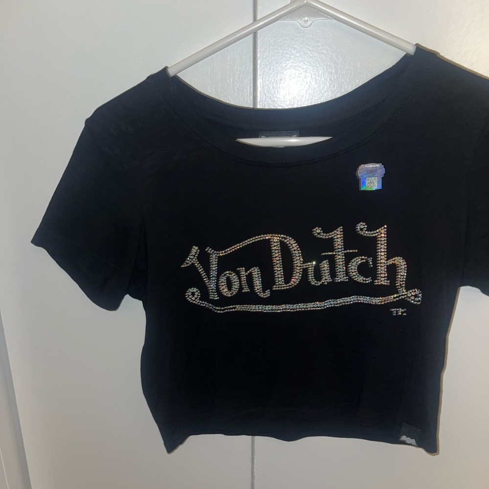 Von dutch black crop top
